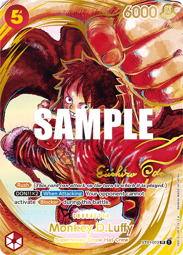 Monkey.D.Luffy (012) (Alternate Art) (Gold-Stamped Signature) — Awakening of the New Era