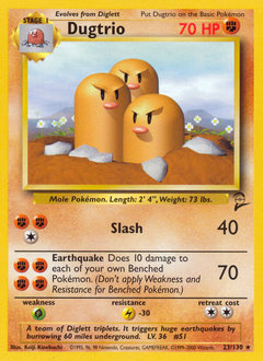 Dugtrio — Base Set 2