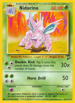 Nidorino — Base Set 2