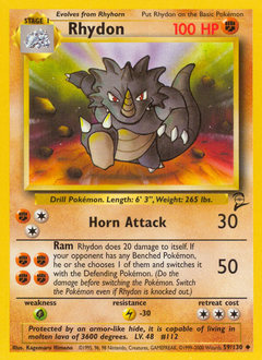 Rhydon — Base Set 2
