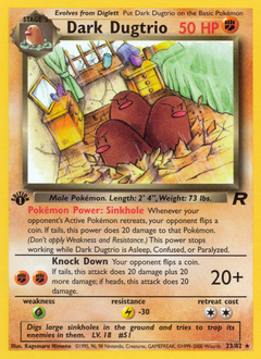 Dark Dugtrio — Team Rocket