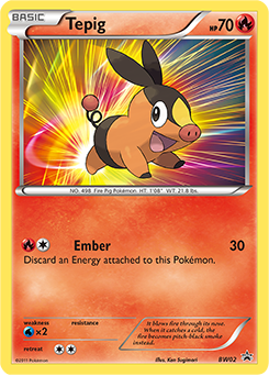 Tepig — BW Black Star Promos