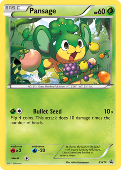Pansage — BW Black Star Promos