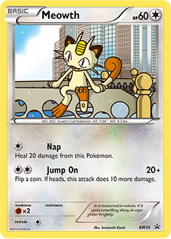 Meowth — BW Black Star Promos