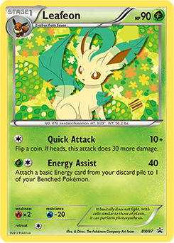 Leafeon — BW Black Star Promos