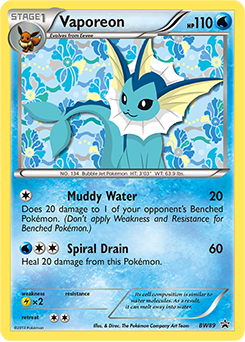 Vaporeon — BW Black Star Promos
