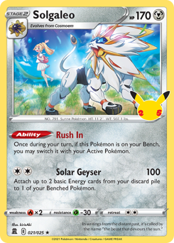 Solgaleo — Celebrations