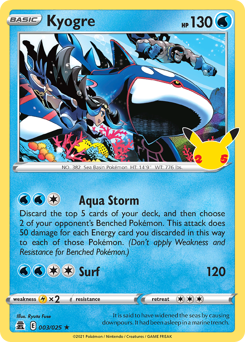 Kyogre — Celebrations