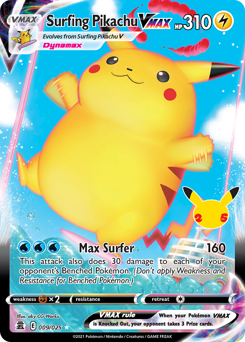 Surfing Pikachu VMAX — Celebrations