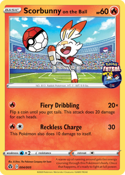 Scorbunny on the Ball — Pokémon Futsal Collection