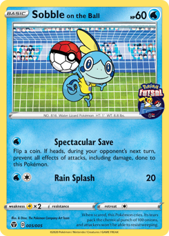Sobble on the Ball — Pokémon Futsal Collection