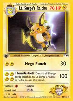 Lt. Surge's Raichu — Gym Heroes