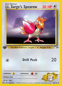 Lt. Surge's Spearow — Gym Heroes