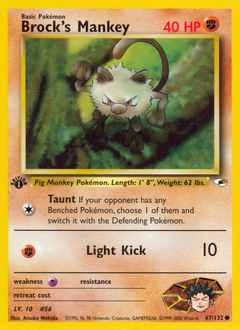 Brock's Mankey — Gym Heroes