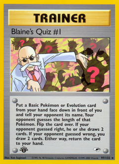 Blaine's Quiz #1 — Gym Heroes