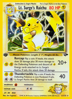 Lt. Surge's Raichu — Gym Challenge