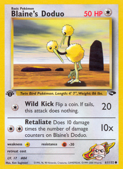 Blaine's Doduo — Gym Challenge