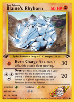 Blaine's Rhyhorn — Gym Challenge