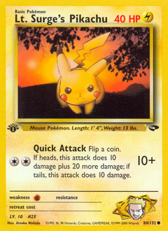 Lt. Surge's Pikachu — Gym Challenge