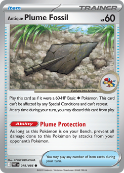 Antique Plume Fossil — White Flare