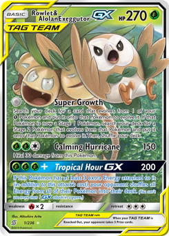 Rowlet & Alolan Exeggutor-GX — Unified Minds