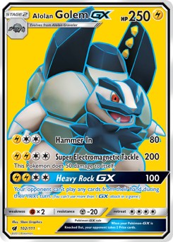 Alolan Golem-GX — Crimson Invasion