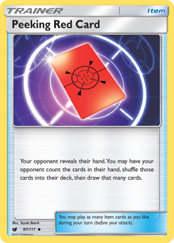 Peeking Red Card — Crimson Invasion