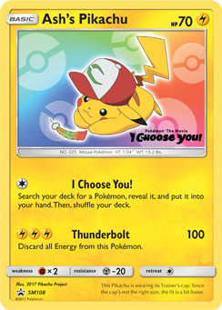 Ash's Pikachu — SM Black Star Promos