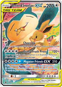 Eevee & Snorlax-GX — SM Black Star Promos