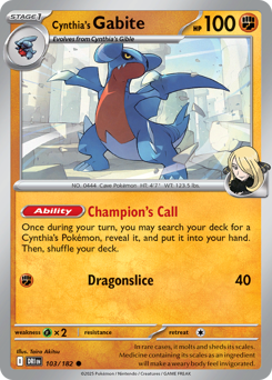 Cynthia's Gabite — Destined Rivals