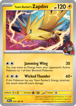 Team Rocket's Zapdos — Destined Rivals