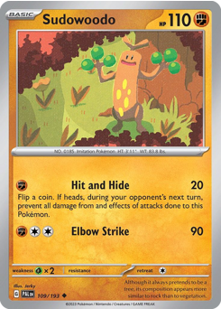 Sudowoodo — Paldea Evolved