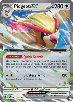Pidgeot ex — Obsidian Flames
