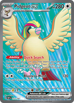 Pidgeot ex — Obsidian Flames