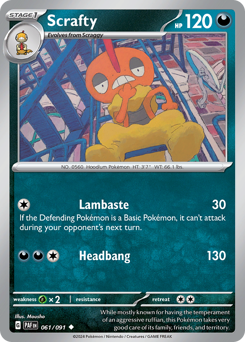 Scrafty — Paldean Fates