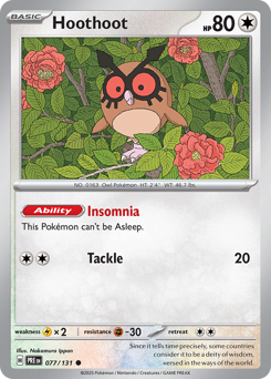 Hoothoot — Prismatic Evolutions