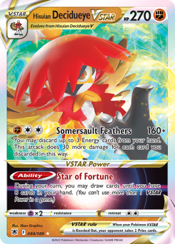 Hisuian Decidueye VSTAR — Astral Radiance
