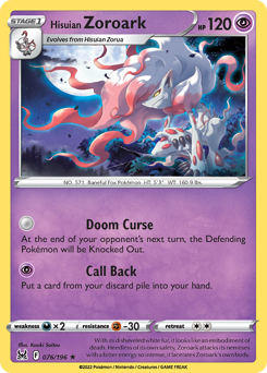 Hisuian Zoroark — Lost Origin