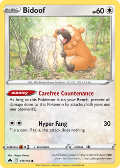 Bidoof — Crown Zenith