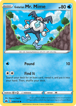 Galarian Mr. Mime — Crown Zenith