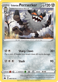 Galarian Perrserker — Crown Zenith