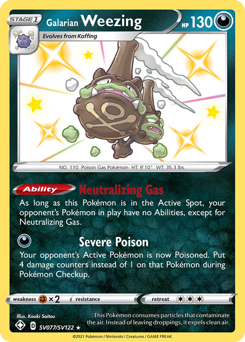 Galarian Weezing — Shining Fates Shiny Vault