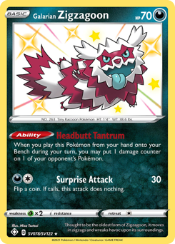 Galarian Zigzagoon — Shining Fates Shiny Vault
