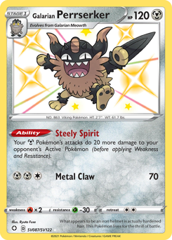 Galarian Perrserker — Shining Fates Shiny Vault