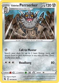 Galarian Perrserker — Fusion Strike