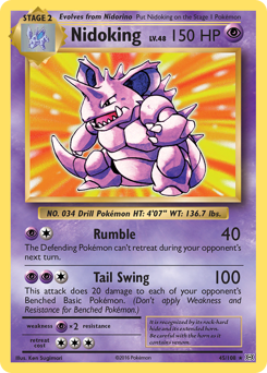 Nidoking — Evolutions
